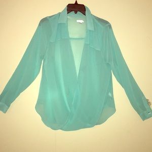 Mint Green Sheer Top